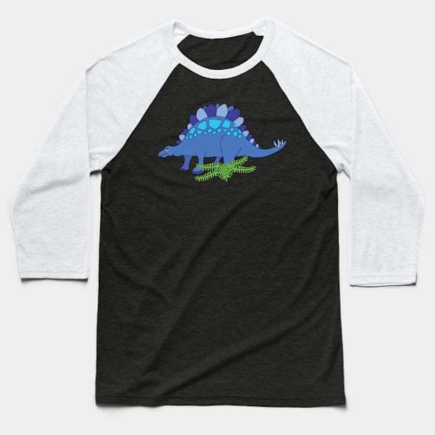 Stegosaurus Baseball T-Shirt by JulietLake